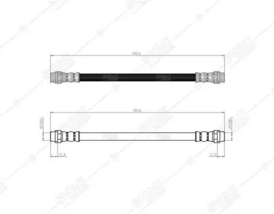 SVAC 10-0175 Arka Fren Hortumu A6 Avant / Quattro 98>05 34301163080 34341163565 4280673 4814Z9 4B0611775 4D0611715B 4D0611775C 543140004R 8200646065 8A0611775A