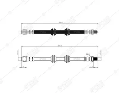 SVAC 50-0115 Fren Hortumu Arka Gl-Class X164 06>12 Ml-Class W164 06>11 1644200248 1644200548 164420054864 1644200564 A1644200248 A1644200548