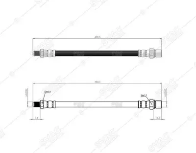 SVAC 50-0160 Fren Hortumu Arka G-Class W460 82>92 W461 93>00 