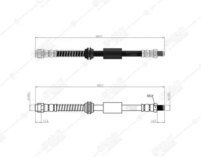 SVAC 50-0178 Fren Hortumu On 4-Matic W204 07>14 S204 09>14 C207 13>16 2044200448 2044200948 A2044200448 A2044200948