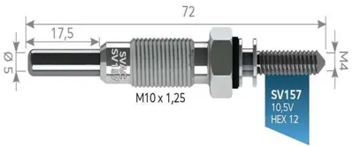 SVAC SV157 Kızdırma Bujısı 12v Canter 4dq Kubota 