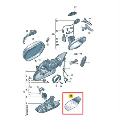 GKL 291667 Ayna Camı A4 A6 Sol 12>16 