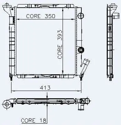 KALE 0530301PA Motor Radyator Express R9 R11 Super 5 (1 Sıra Pa Sıstem) (360x370x18) 7700773968 7702146438 7702159882