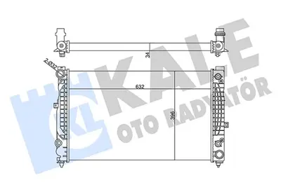 KALE 358975 Motor Radyatoru Passat A4 A6 2.4 - 2.6 - 2.8 95 01 Superb 2.8 V6 - 2.5tdı  E4LY9350A