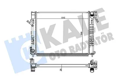 KALE 357285 357285 Radyatör Clıo V 1.5dcı 19=> (Mt) [brazıng] (510x398x26) 214103473R