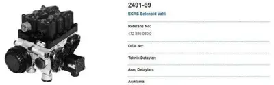 MAY 2491-69 Ecas Selenoıd Valf Daf Xf Cf - Man Tga Tgl E2000 M2000 L2000 