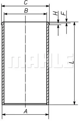 BEHR MAHLE 029WV20 Motor Gomlek Std Caddy3 T5 Passat Golf5 Jetta A3 A4 1,9tdı 00> 