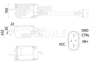 BEHR MAHLE ABR 79 000S Fan Kontrol Unıtesı A6 05>11 4F0959501G