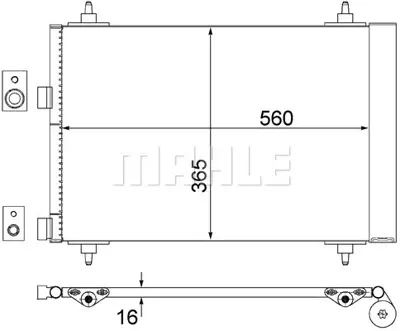 BEHR MAHLE AC 315 000S Klima Radyatoru (Kondanser) P307 1.4ı / 1.6hdı (01 08) 6455AA