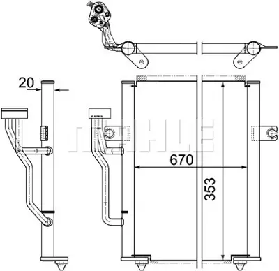 BEHR MAHLE AC 458 000P A/C Condensermıtsubıshı Carısma/Space MR460269