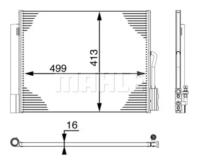 BEHR MAHLE AC 50 000P A/C Condenseropel Merıva 39032301