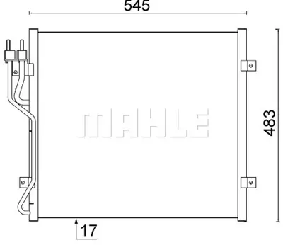 BEHR MAHLE AC 545 000S A/C Condenserjeep Lıberty 02-05 V857465AA
