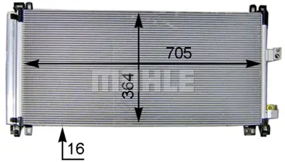BEHR MAHLE AC 597 000P Kondenser ( Klima Radyatoru) 9816999380