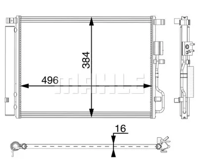 BEHR MAHLE AC 62 000P Kondenser ( Klima Radyatoru) 97606D7000