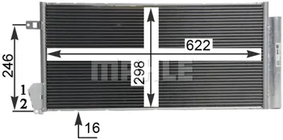 BEHR MAHLE AC 634 000P A/C Condenserfıat Doblo 51937924 95515037