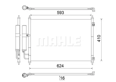 BEHR MAHLE AC 829 000S Kondenser ( Klima Radyatoru) 92100JG000