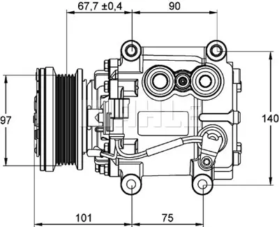 BEHR MAHLE ACP 1099 000P A/C Compressorjaguar S-Type (Ccx) XR89202