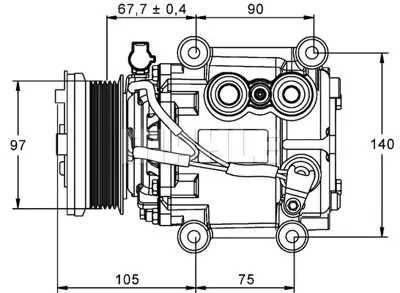BEHR MAHLE ACP 848 000P A/C Compressorjaguar X-Type 7X4319D629AA XR820839