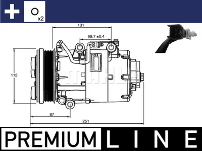 BEHR MAHLE ACP 868 000P A/C Compressorford Focus Iı / C-Max 4M5H19D629AH