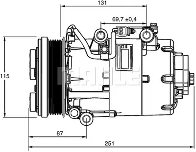 BEHR MAHLE ACP 868 000P A/C Compressorford Focus Iı / C-Max 4M5H19D629AH