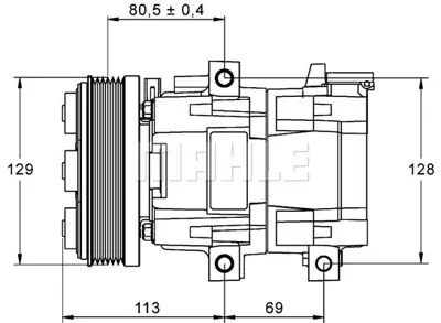 BEHR MAHLE ACP 88 000P A/C Compressorford Mondeo Iıı / Transıt R21BYU19D629AA