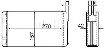 BEHR MAHLE AH 68 000S Interior Heat Exchangersaab 9000 5046362