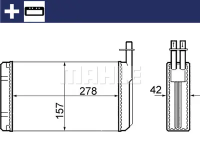 BEHR MAHLE AH 68 000S Interior Heat Exchangersaab 9000 5046362