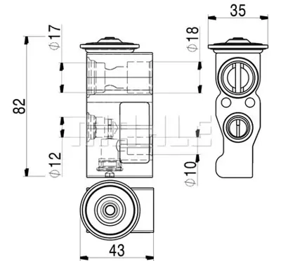 BEHR MAHLE AVE 2 000P Expansion Valve And Orifice Tuberenault Twıngo 922702033R