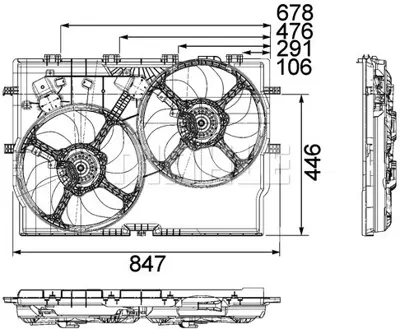 BEHR MAHLE CFF 192 000P Radiator/Condenser Fan Fıat Ducato 1393263080