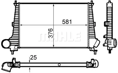 BEHR MAHLE CI 300 000P Charge Air Coolersaab 9-5 (Ys3e) 4726568