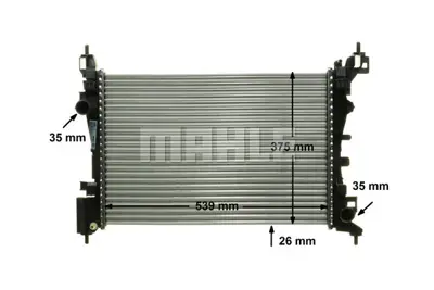 BEHR MAHLE CR 1121 000P Motor Su Radyatoru Fıorıno Bıpper Nemo Tu3a / Tu3aes (1,4 8v) 08> Olcu: (540×368×18) Mekanık 1330T8 51790774
