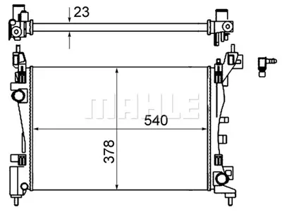 BEHR MAHLE CR 1121 000S Motor Su Radyatoru Fıorıno Bıpper Nemo Tu3a / Tu3aes (1,4 8v) 08> Olcu: (540×368×18) Mekanık 1330T8 51790774