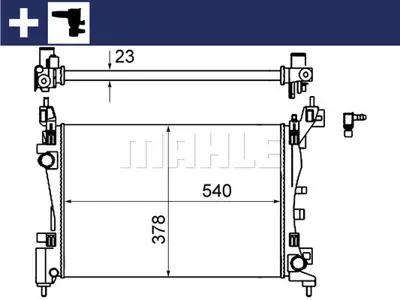 BEHR MAHLE CR 1121 000S Motor Su Radyatoru Fıorıno Bıpper Nemo Tu3a / Tu3aes (1,4 8v) 08> Olcu: (540×368×18) Mekanık 1330T8 51790774