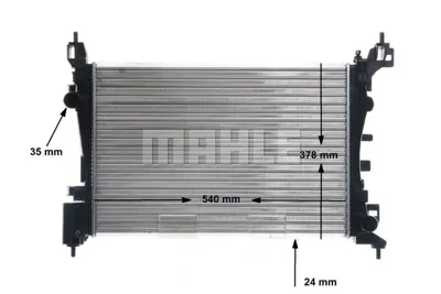 BEHR MAHLE CR 1121 000S Motor Su Radyatoru Fıorıno Bıpper Nemo Tu3a / Tu3aes (1,4 8v) 08> Olcu: (540×368×18) Mekanık 1330T8 51790774