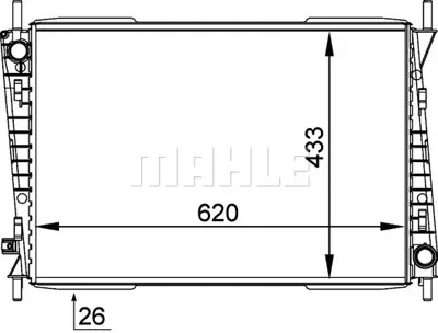 BEHR MAHLE CR 1348 000P Motor Su Radyatoru Premıum Lıne Jaguar X-Type X400 3.0 2.0 D 04>09 C2S31599