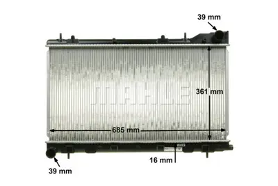 BEHR MAHLE CR 1875 000S Radiatorsubaru Forester Mt 2002- X4511SA151
