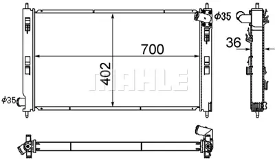 BEHR MAHLE CR 1882 000S Motor Su Radyatoru 1350A309