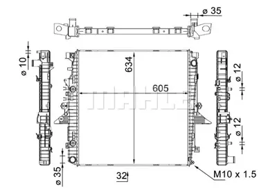 BEHR MAHLE CR 1905 000S Motor Su Radyator 4.0cc 4.2cc 4.4cc Dıscovery 3 04>09 Range Rover Sport 1 05>13 PCC500550