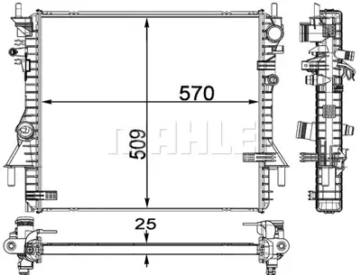 BEHR MAHLE CR 1937 000P Radiatorjaguar F-Type / Xk T2R18423