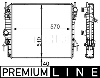 BEHR MAHLE CR 1965 000P Motor Su Radyatoru Premıum Lıne Jaguar Xk Iı X150 06>14 C2S44966