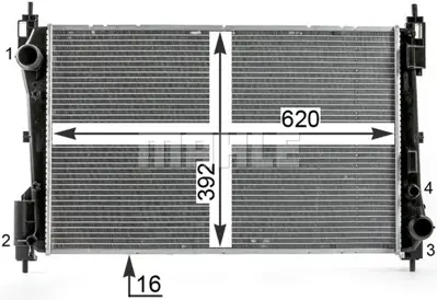 BEHR MAHLE CR 1996 000P Radiatorfıat Punto Evo 1.3 51936040