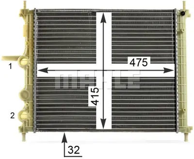 BEHR MAHLE CR 1998 000P Radiatorfıat Multıpla 1.6i 51745120