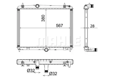 BEHR MAHLE CR 2113 000P Su Radyatoru 407 508 C5 Iıı Dw10cted4 2.0hdı 16v E5 10> 133396 9687359980