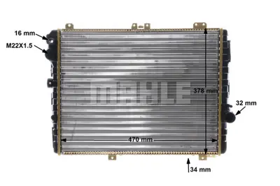 BEHR MAHLE CR 253 000S Radiatoraudı 80/ 90/ Coupe 893121251K