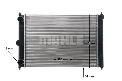 BEHR MAHLE CR 408 000S Radiatorvw Polo 867121253M 867121253P