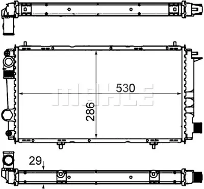 BEHR MAHLE CR 431 000S Motor Su Radyatoru C15 1,9d 95> Olcu: (530*265*32) 9620209980