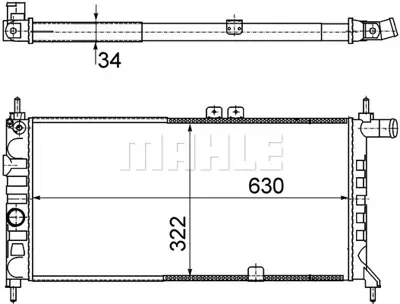 BEHR MAHLE CR 441 000S Radiatoropel Kadett E 90442550