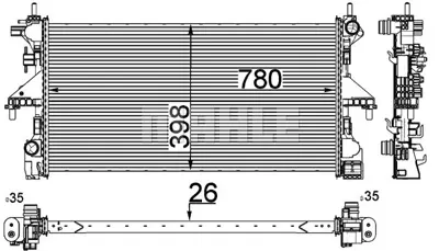 BEHR MAHLE CR 808 000P Radiatorfıat Ducato X250 1382421080