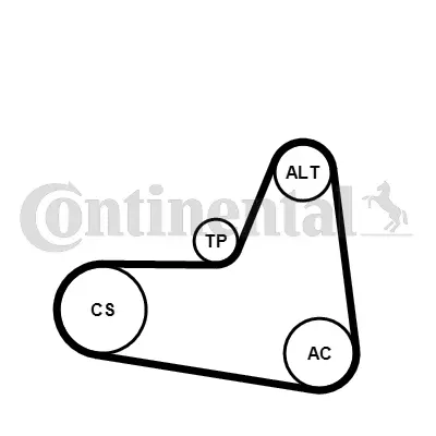 CONTITECH 6PK1045K2 Kanallı V Kayıs Seti 06A903315E