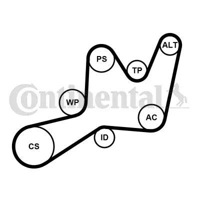 CONTITECH 6PK1605WP1 Su Pompalı Kanallı Kayıs Seti 